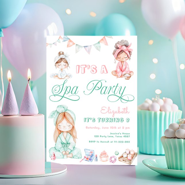 Spa Party Kids Birthday  Invitation (Creator Uploaded)