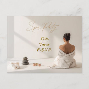 Spa Party Minimal Wellness Design Postcard