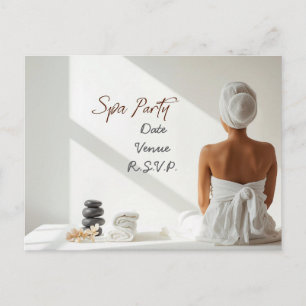 Spa Party Minimal Wellness Design Postcard