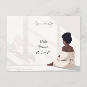 Spa Party Minimal Wellness Design Postcard