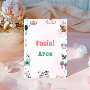 Spa Party Pamper Birthday facial area Sign