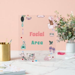 Spa Party Pamper Birthday facial area Sign