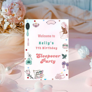 Spa Party Pamper sleepover Birthday  Welcome Sign