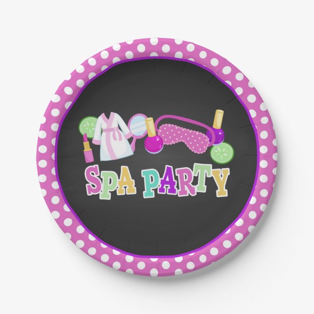 Spa Party Paper Plate (Front)
