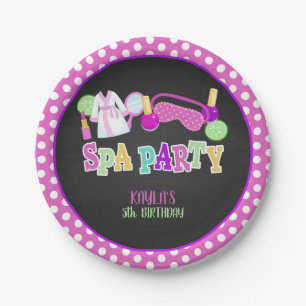 Spa Party Paper Plate - Custom