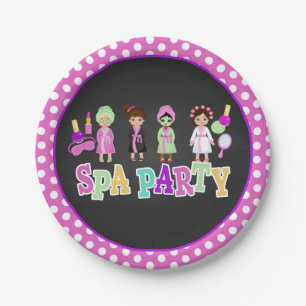 Spa Party Paper Plate - People