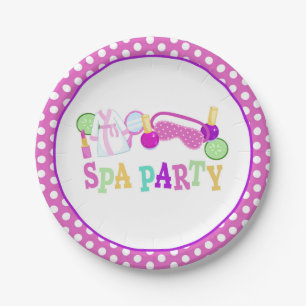 Spa Party Paper Plate - WH