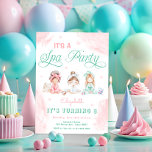 Spa Party Pastel Kids Birthday  Invitation<br><div class="desc">The Spa Party Pastel Kids Birthday Invitation design is a beautifully crafted invitation that sets the tone for a relaxing and glamourous celebration. It features a pastel colour palette with shades of blush pink, lavender, mint green, and soft blue, creating a serene and inviting look. The design is rendered in...</div>