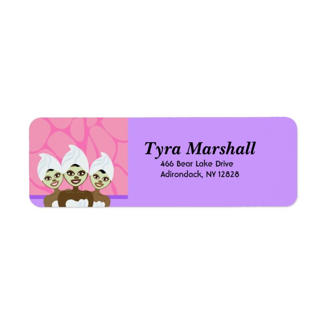 SPA PARTY PRINTABLE ADDRESS LABELS (Front)