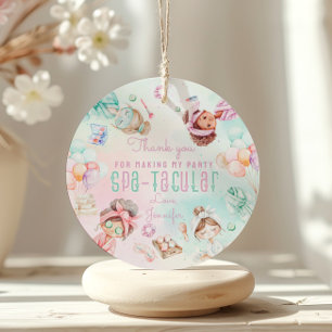 Spa party Spatacular Birthday Thank you Favour Tags