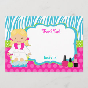 Spa Party Thank you note cards