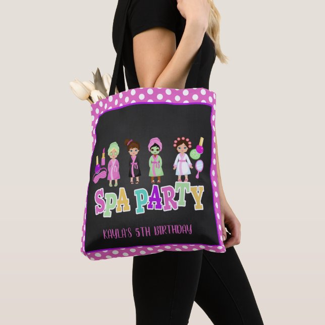 Spa Party Tote Bag - Girls - Blk (Close Up)