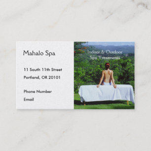 Spa Photo of Outdoor Massage Table Appointment Card