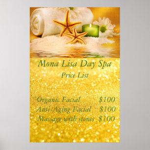 Spa price List Poster