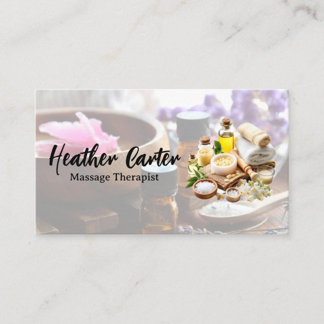 Spa Products Salts and Oils  Business Card (Front)