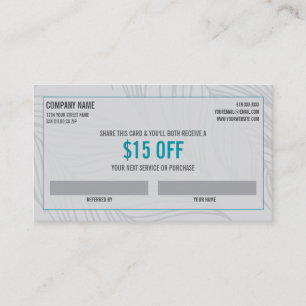 Spa Referral Business Card