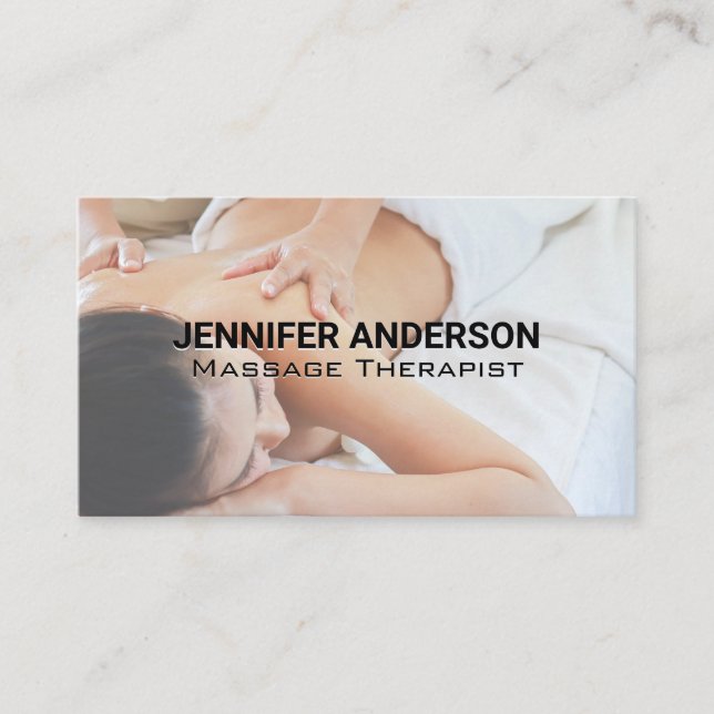 Spa Retreat | Back Massage Business Card (Front)