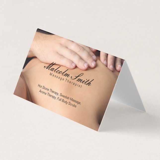 Spa Retreat | Massage (appointment card) Business Card (Front)