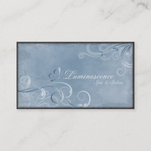 Spa Salon Business Card Vintage Swirls Butterfly