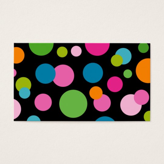 Spa - Salon Colour Circles Business Card black