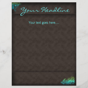 Spa Salon Floral Flyer Turquoise Blue Green