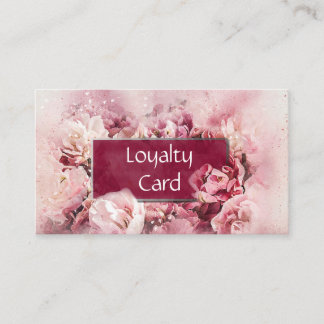 Spa, salon, hair stylist, cosmetologist loyalty card