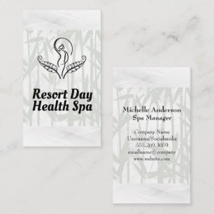 Spa Salon Logo   Bamboo Background Business Card