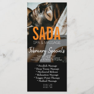 Spa Salon Massage Menu Price List