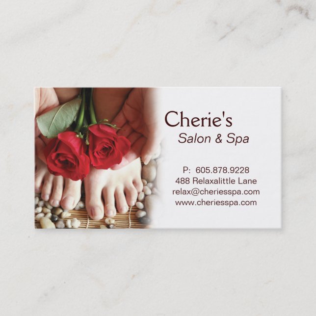 Spa - Salon Pedicure Manicure Business Card (Front)