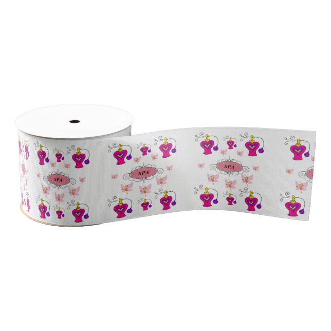 spa salon ribbon grosgrain ribbon (Spool)