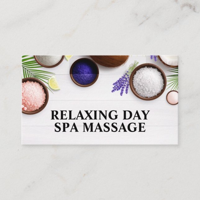 Spa Salts and Palms Business Card (Front)