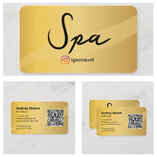 Spa Services Aesthetician Business Card