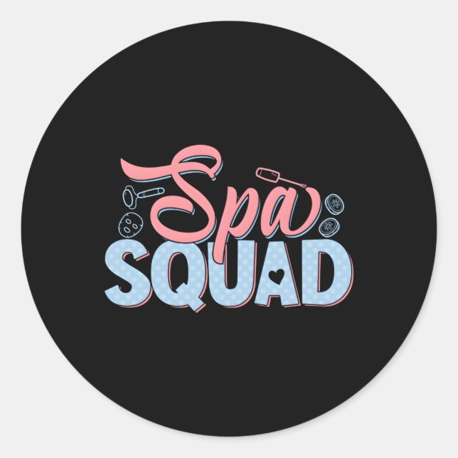Spa Squad Massage Therapist Masseuse Classic Round Sticker (Front)