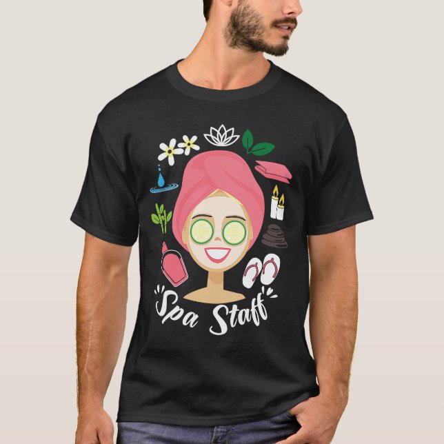 Spa Staff Party Squad Aesthetician Beautician T-Shirt (Front)