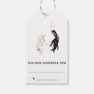 Spa Stars Moon Mystic Hands Gold Palm Leaves Gift Tags