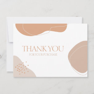 Spa Stone Shape Abstract Organic Geometric Elegant Thank You Card