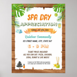 Spa teacher staff appreciation flyer poster