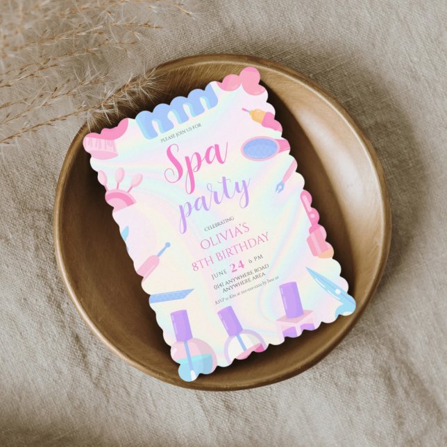 Spa theme girl birthday invitation (Creator Uploaded)