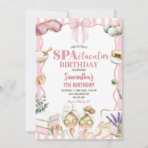 Spa Theme Spactacular Party Birthday Invitation