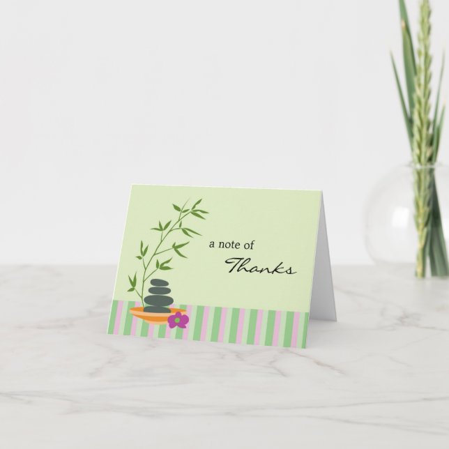 Spa Theme Thank You Card (Front)