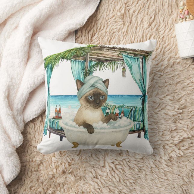 Spa themed for Siamese Cat Lovers Cushion (Blanket)