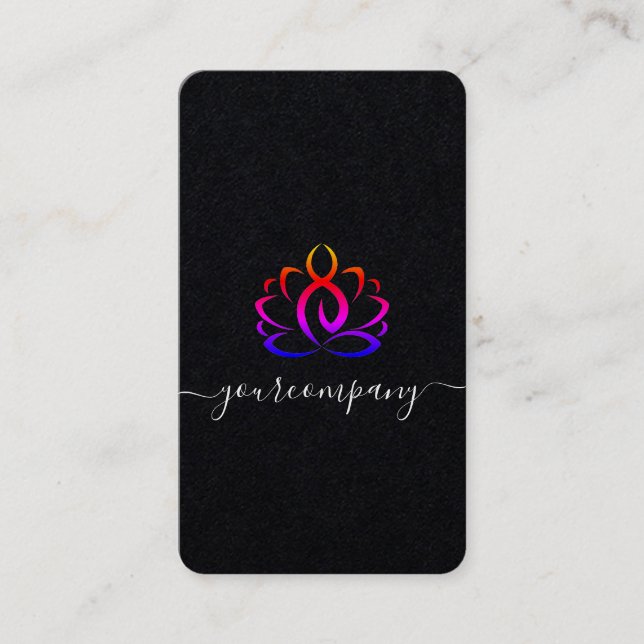 Spa Therapist Lotus Health Beauty Salon Business Card (Front)