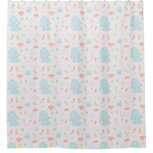 Spa things shower curtain (Front)