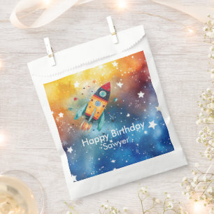 Space 1st Birthday Party First Trip Around the Sun Favour Bags