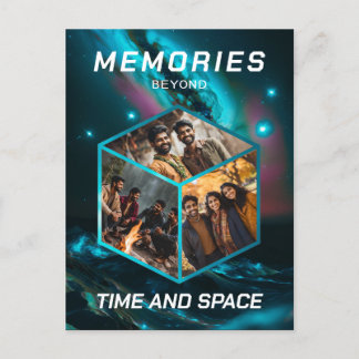 Space 3D Photo Cube Images Collage Postcard