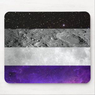 Space Ace- Asexual Pride/ Astronomy/ Galaxy/ Moon Mouse Mat