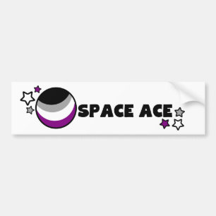 Space Ace - Asexuality Bumper Sticker