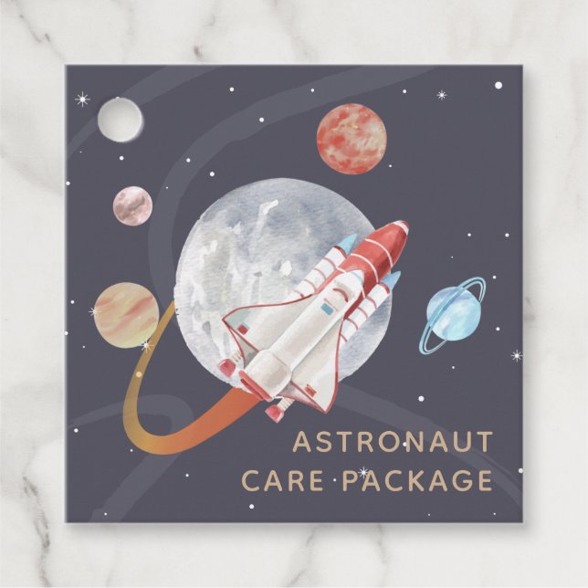 Space Adventure Astronaut Favour Tags (Front)
