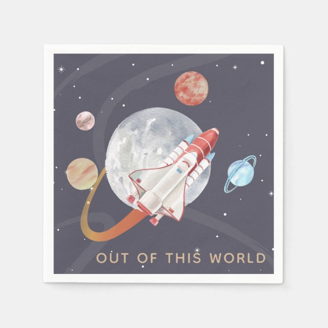 Space Adventure Astronaut Out of this World Napkin (Front)