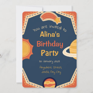  Space Adventure Birthday Invitation